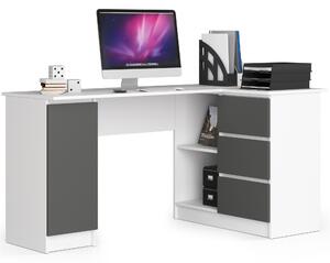 Zondo.hr Kutni PC stolić Bevin (bijela + siva) (D). Akcija -13%. 1128568