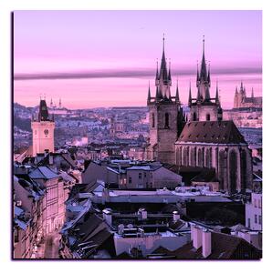 Slika na platnu - Panoramski pogled na stari Prag - kvadrat 3256VA (50x50 cm)