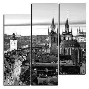 Slika na platnu - Panoramski pogled na stari Prag - kvadrat 3256QC (75x75 cm)