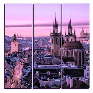 Slika na platnu - Panoramski pogled na stari Prag - kvadrat 3256VB (75x75 cm)