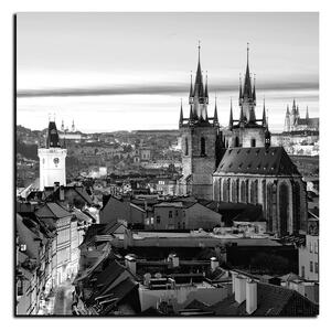 Slika na platnu - Panoramski pogled na stari Prag - kvadrat 3256QA (50x50 cm)