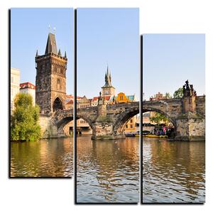 Slika na platnu - Karlov most u Pragu - kvadrat 3259C (75x75 cm)