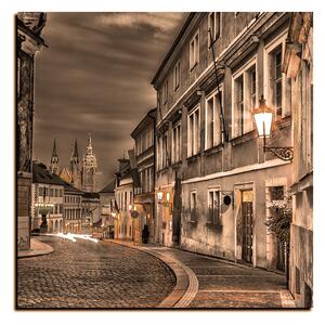 Slika na platnu - Čarobna noć stari grad - kvadrat 3258FA (50x50 cm)