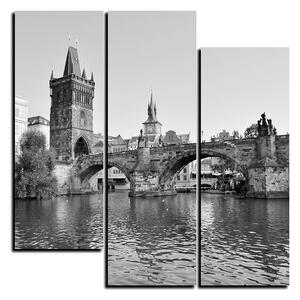Slika na platnu - Karlov most u Pragu - kvadrat 3259QC (75x75 cm)