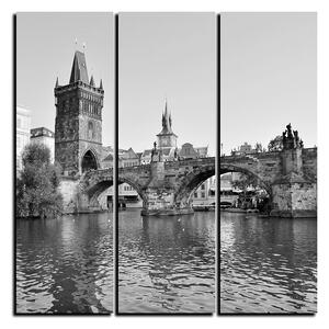 Slika na platnu - Karlov most u Pragu - kvadrat 3259QB (75x75 cm)