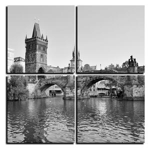 Slika na platnu - Karlov most u Pragu - kvadrat 3259QE (60x60 cm)