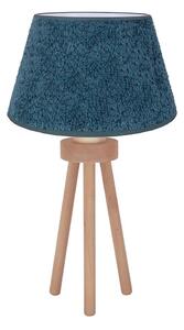 Duolla - Stolna lampa BOUCLE 1xE27/15W/230V pr. 28 cm tirkizna/drvo