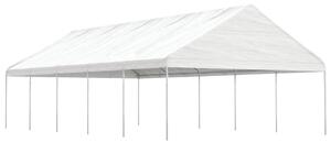 Sjenica s krovom bijela 11,15 x 5,88 x 3,75 m polietilen - Bijela / 11.15 x 5.88 x 3.75 m