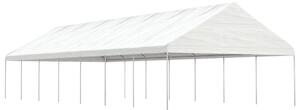Sjenica s krovom bijela 15,61 x 5,88 x 3,75 m polietilen - Bijela / 15.61 x 5.88 x 3.75 m