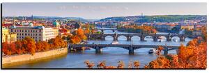 Slika na platnu - Rijeka Vltava i Karlov most - panorama 5257A (105x35 cm)