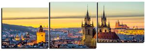 Slika na platnu - Panoramski pogled na stari Prag - panorama 5256D (90x30 cm)
