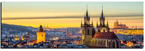 Slika na platnu - Panoramski pogled na stari Prag - panorama 5256A (105x35 cm)