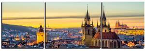 Slika na platnu - Panoramski pogled na stari Prag - panorama 5256C (90x30 cm)