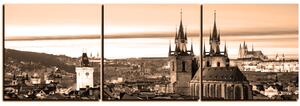 Slika na platnu - Panoramski pogled na stari Prag - panorama 5256FB (150x50 cm)