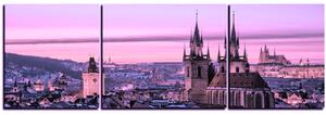 Slika na platnu - Panoramski pogled na stari Prag - panorama 5256VC (120x40 cm)