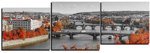 Slika na platnu - Rijeka Vltava i Karlov most - panorama 5257QE (90x30 cm)