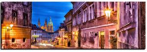 Slika na platnu - Čarobna noć stari grad - panorama 5258A (105x35 cm)