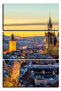 Slika na platnu - Panoramski pogled na stari Prag - pravokutnik 7256B (90x60 cm )