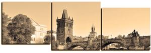 Slika na platnu - Karlov most u Pragu - panorama 5259FE (90x30 cm)