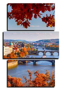 Slika na platnu - Rijeka Vltava i Karlov most - pravokutnik 7257C (90x60 cm)