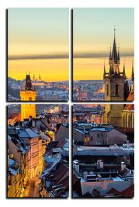 Slika na platnu - Panoramski pogled na stari Prag - pravokutnik 7256E (120x80 cm)