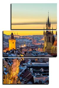 Slika na platnu - Panoramski pogled na stari Prag - pravokutnik 7256D (90x60 cm)