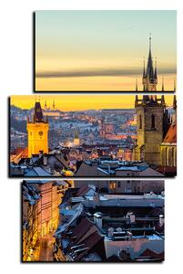 Slika na platnu - Panoramski pogled na stari Prag - pravokutnik 7256C (90x60 cm)