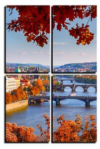 Slika na platnu - Rijeka Vltava i Karlov most - pravokutnik 7257E (90x60 cm)