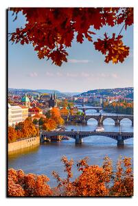 Slika na platnu - Rijeka Vltava i Karlov most - pravokutnik 7257A (90x60 cm )