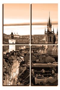 Slika na platnu - Panoramski pogled na stari Prag - pravokutnik 7256FE (90x60 cm)