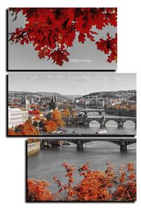 Slika na platnu - Rijeka Vltava i Karlov most - pravokutnik 7257QD (120x80 cm)