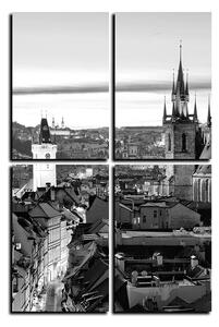 Slika na platnu - Panoramski pogled na stari Prag - pravokutnik 7256QE (90x60 cm)