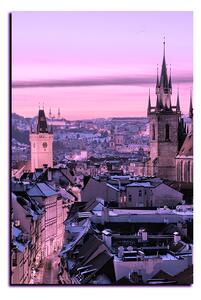 Slika na platnu - Panoramski pogled na stari Prag - pravokutnik 7256VA (90x60 cm )