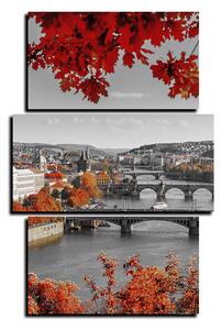 Slika na platnu - Rijeka Vltava i Karlov most - pravokutnik 7257QC (90x60 cm)
