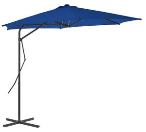 Vrtni suncobran s čeličnim stupom 300 x 230 cm plavi - Plava / N/A