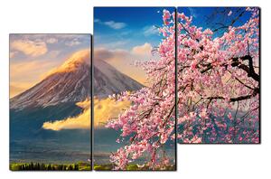 Slika na platnu - Planina Fuji i cvjetanje trešnje u proljeće 1266D (120x80 cm)