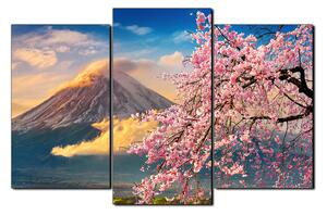 Slika na platnu - Planina Fuji i cvjetanje trešnje u proljeće 1266C (90x60 cm)