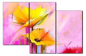 Slika na platnu - Apstraktna slika, reprodukcija proljetnog cvijeća 1269D (120x80 cm)