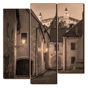 Slika na platnu - Stari grad Bratislave s dvorcem u pozadini - kvadrat 3265FC (75x75 cm)