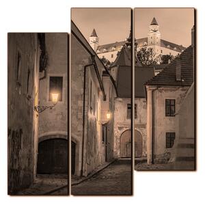 Slika na platnu - Stari grad Bratislave s dvorcem u pozadini - kvadrat 3265FD (75x75 cm)