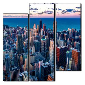 Slika na platnu - Neboderi u Chicagu - kvadrat 3268D (75x75 cm)