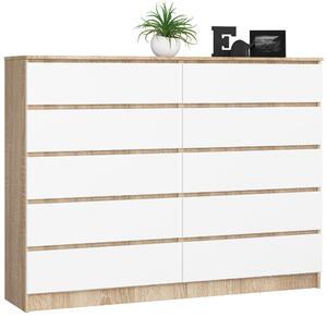Zondo.hr Komoda Kurtinaitis 10SZ (hrast sonoma + bijela). Akcija -12%. 1128685
