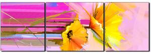 Slika na platnu - Apstraktna slika, reprodukcija proljetnog cvijeća - panorama 5269C (90x30 cm)