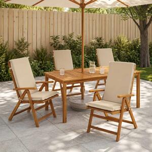 4-dijelni jastuci s visokim naslonima GEMERT 4 pcs Krem - Krem (melange) 120 x 50 x 6 cm 4