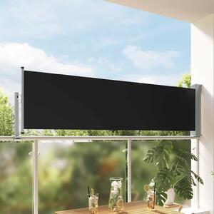 Uvlačiva bočna tenda za terasu 80 x 300 cm crna - Crna / 80 x 300 cm