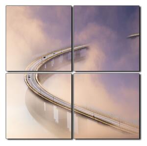 Slika na platnu - Most u magli - kvadrat 3275E (60x60 cm)