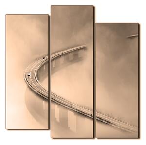 Slika na platnu - Most u magli - kvadrat 3275FC (75x75 cm)