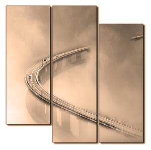 Slika na platnu - Most u magli - kvadrat 3275FD (75x75 cm)