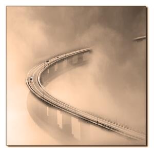 Slika na platnu - Most u magli - kvadrat 3275FA (50x50 cm)