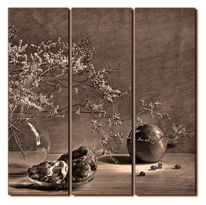 Slika na platnu - Mrtva priroda - grana i šipak - kvadrat 3274FB (75x75 cm)